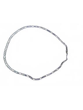 Vintage Silver-Tone Figaro Chain Necklace with Lobster Clasp